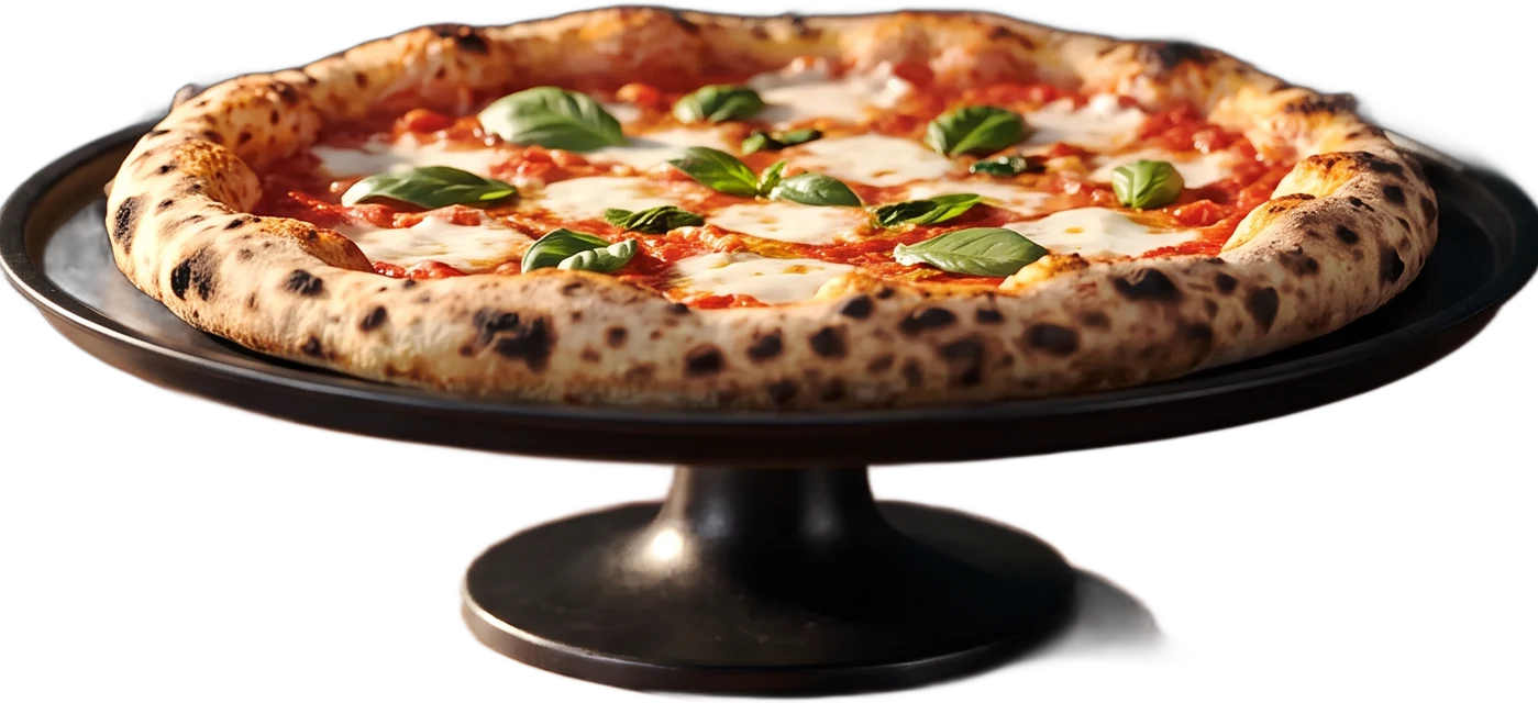 Celá pizza margherita na stojanu (ilustrační foto)